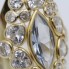 Anillo lanzadera de oro con circonitas de segunda mano