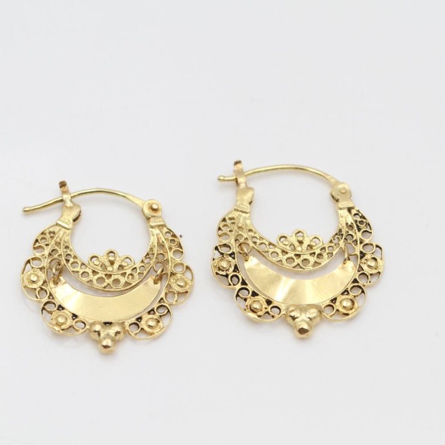 Pendientes de oro de segunda mano