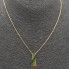 Collar J.ROCA de oro con gema verde de segunda mano