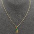 Collar J.ROCA de oro con gema verde de segunda mano
