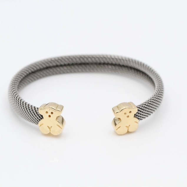 Pulsera TOUS MESH de acero y oro de...