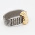 Anillo TOUS MESH de acero y oro de segunda mano
