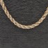 Cadena tipo cordón con veneciana de oro de segunda mano
