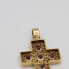 Colgante cruz de oro con circonitas de segunda mano