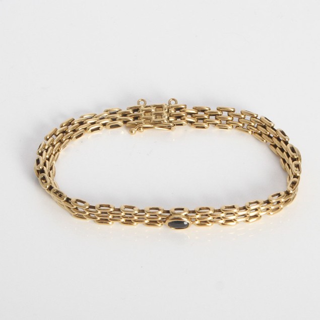 Pulsera panther de oro con zafiros de...