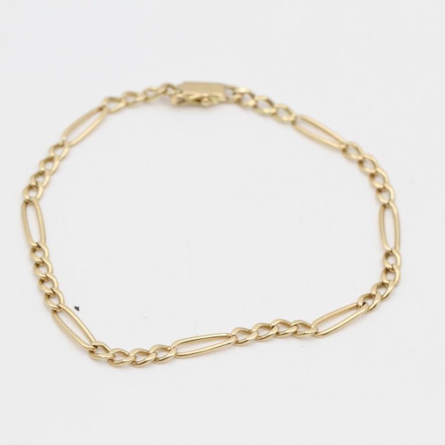 Pulsera maciza estilo cartier de oro...