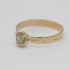 Anillo de oro con diamante amarillo pálido de segunda mano