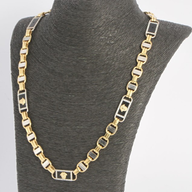 Cadena estilo versace de oro,...