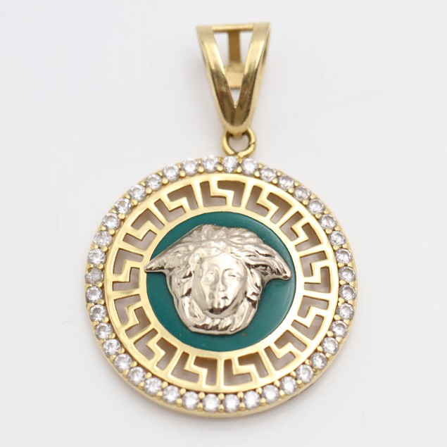 Colgante estilo versace de oro con...