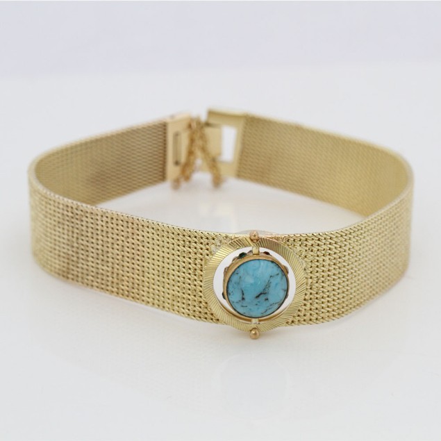 Pulsera esfera rodante de oro con...