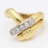 Anillo forma V de oro con diamantes de segunda mano