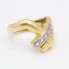 Anillo forma V de oro con diamantes de segunda mano