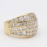 Anillo bombé de oro con diamantes de segunda mano