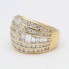 Anillo bombé de oro con diamantes de segunda mano