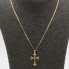 Cadena marina con colgante cruz de oro de segunda mano