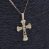 Cadena marina con colgante cruz de oro de segunda mano