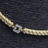 Collier tubulaire galonné en or avec diamants d'occasion