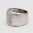 Anillo ancho de oro blanco con diamantes de segunda mano