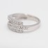 Anillo cruzado de oro con diamantes de segunda mano