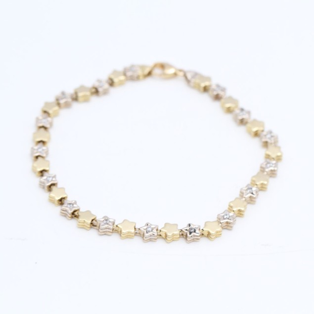 Pulsera estrellas de oro con...