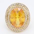 Anillo de oro con circonitas de segunda mano