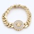 Pulsera estilo versace de oro con circonitas de segunda mano