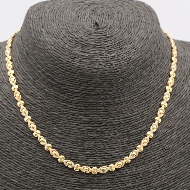 Collar de oro tricolor de segunda mano