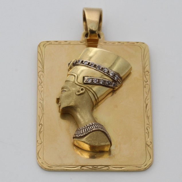 Colgante egipcio de oro con...