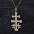 Cadena marina con colgante cruz de oro de segunda mano