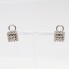 Boucles d'oreilles carré en or avec diamants d'occasion