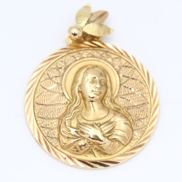 Médaille vierge en or d'occasion