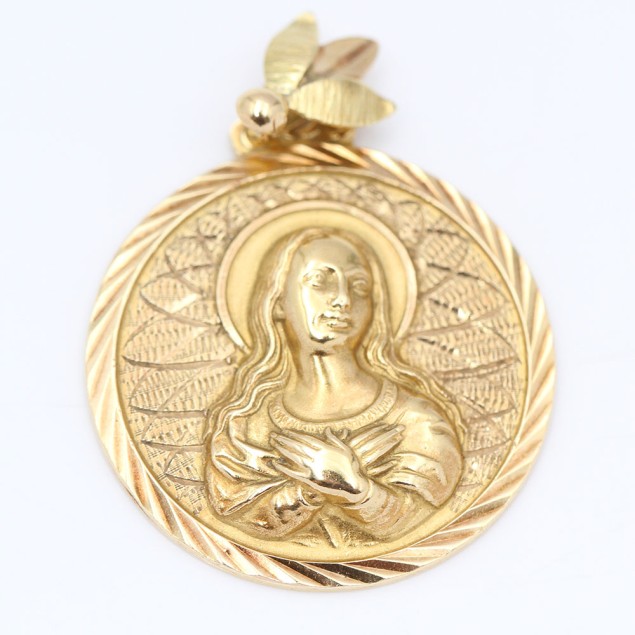 Medalla vírgen de oro de segunda mano Medalla vírgen de oro de segunda mano