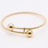 Brazalete sogueado ajustable de oro de segunda mano