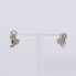 Boucles d'oreilles fleurs en or avec diamants d'occasion