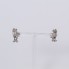 Boucles d'oreilles fleurs en or avec diamants d'occasion