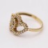 Anell cors d'or amb diamants de segona mà