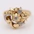 Anillo estilo vintage de oro con diamantes de segunda mano