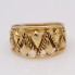 Anillo zig zag sogueado de oro de segunda mano