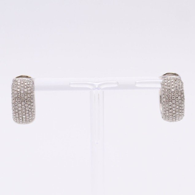 Criollas de oro blanco con diamantes...