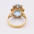 Anillo estilo vintage de oro con topacio azul segunda mano
