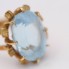 Anillo estilo vintage de oro con topacio azul segunda mano