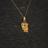 Cadena con colgante madre e hijo de oro de segunda mano