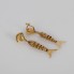 Pendientes pescados de oro con circonitas de segunda mano