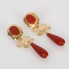 Pendientes de oro con corales de segunda mano