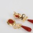 Pendientes de oro con corales de segunda mano