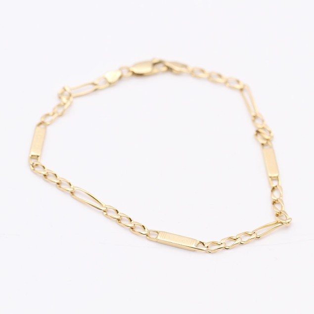 Pulsera motivo tornillos de oro de...