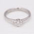 Bague solitaire en or blanc avec diamant d'occasion