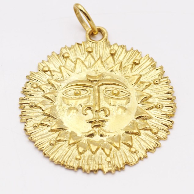 Pendentif soleil en or d'occasion