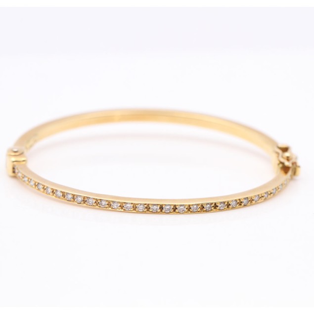 Brazalete de oro con diamantes de...