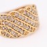 Anillo bandas onduladas de oro con diamantes de segunda mano